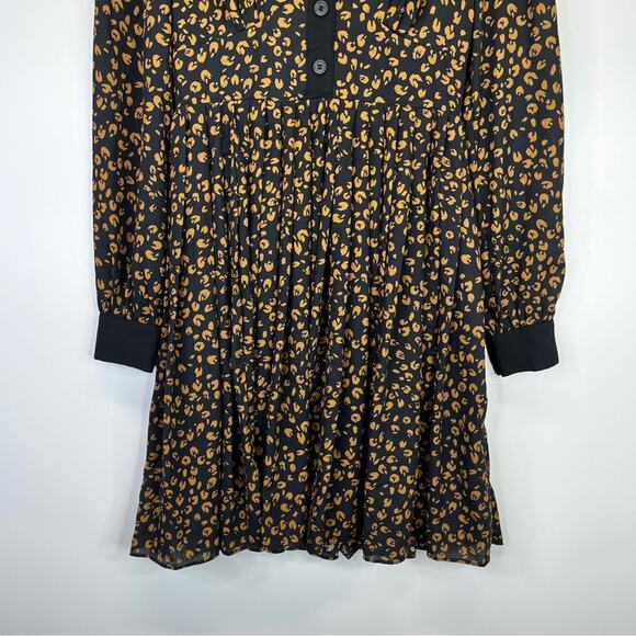 Fame & Partners The Renee Leopard Print dress black brown - 2 - Picture 6 of 12
